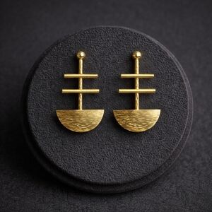 Modern Sculptural Drop Earrings | Handmade Style | Bold Minimal Design